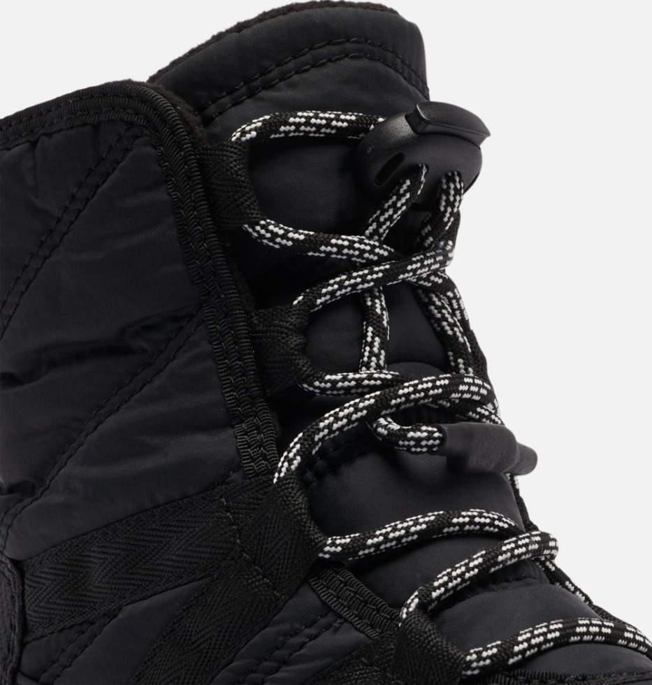 Schwarz-schwarz Sorel Schweiz Jugend Whitney Ii Kurzer Schnürstiefel