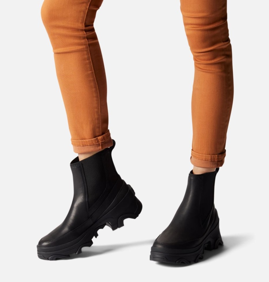 Schwarz-schwarzer Brex Damenstiefel Chelsea Sorel Schweiz