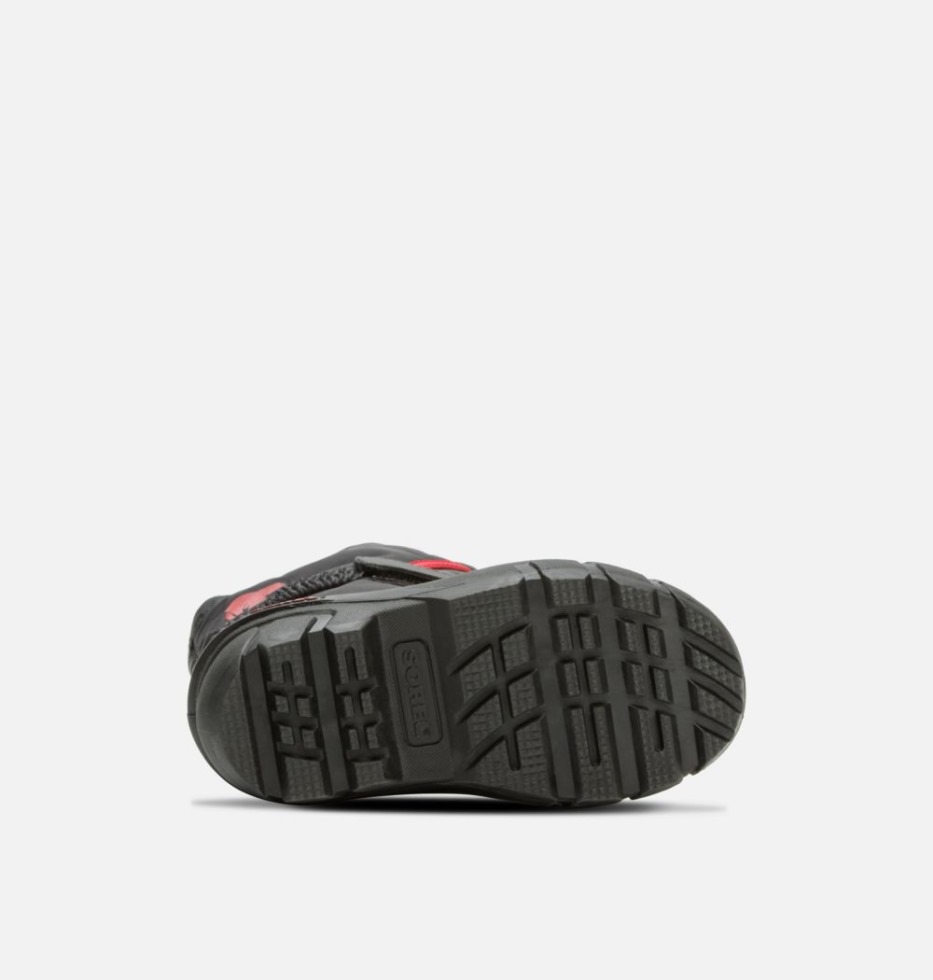 Schwarz-hellrot Sorel Switzerland Flurry Kinderstiefel