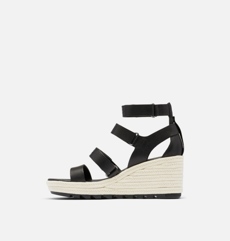 Black-chalk Cameron Damen-keilsandale Mit Mehreren Riemen Sorel Schweiz