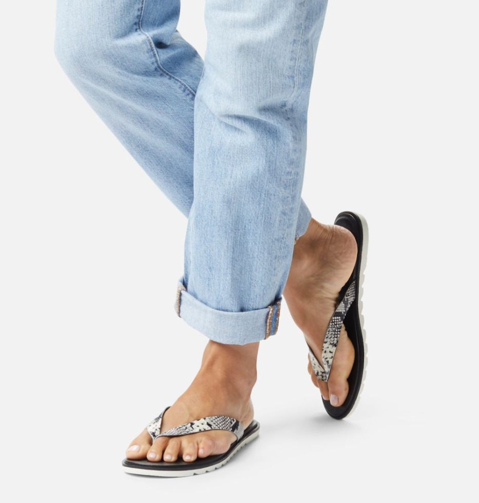 Black-chalk Damen Ella Ii Flip Sandale Sorel Schweiz