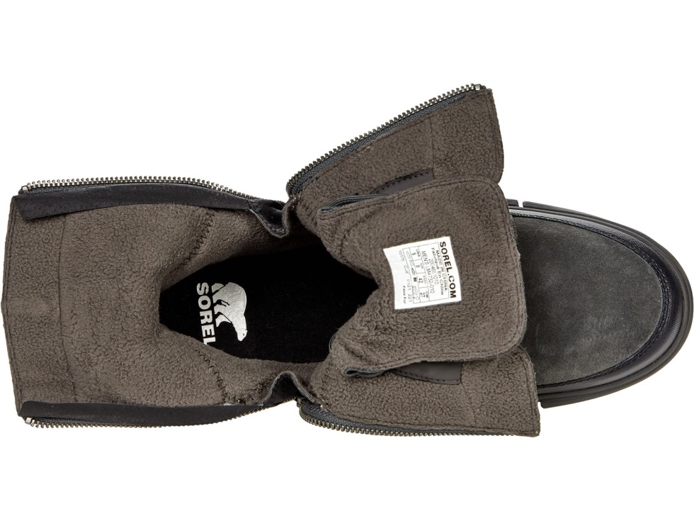 Black Jet Sorel Switzerland Explorer Boot Dual Zip Wasserdicht Schwarz/jet