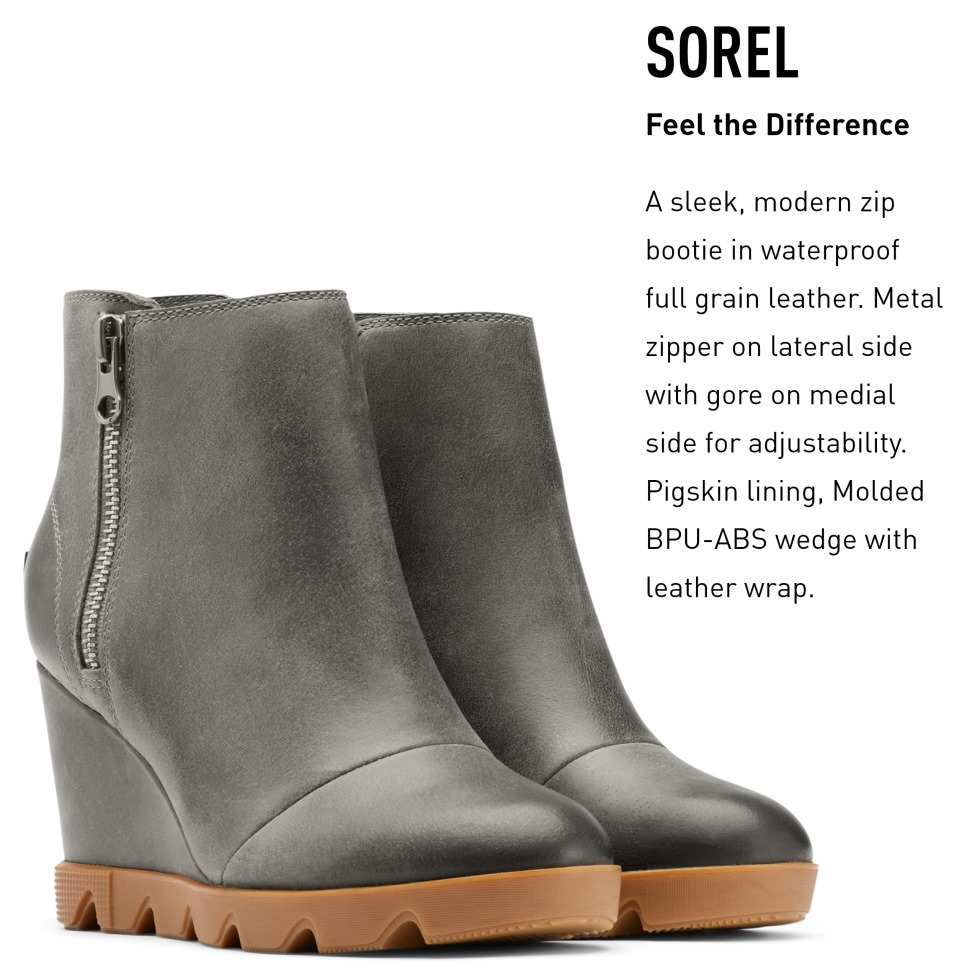 Black-sea Salt Sorel Schweiz Damen Joan Uptown Zip Bootie