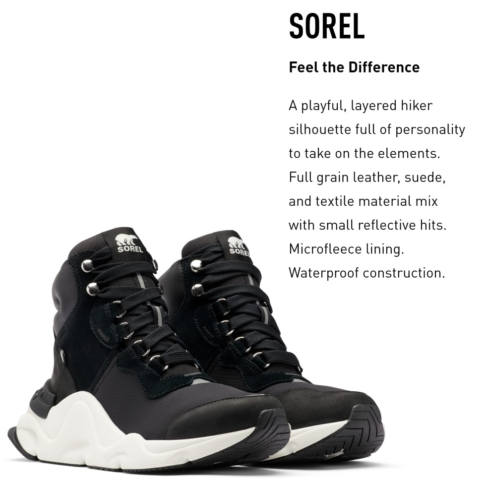 Black Sea Salt Sorel Kinetic Rnegd Conquest Boot Wasserdichte Lederwinterstiefel Für Damen