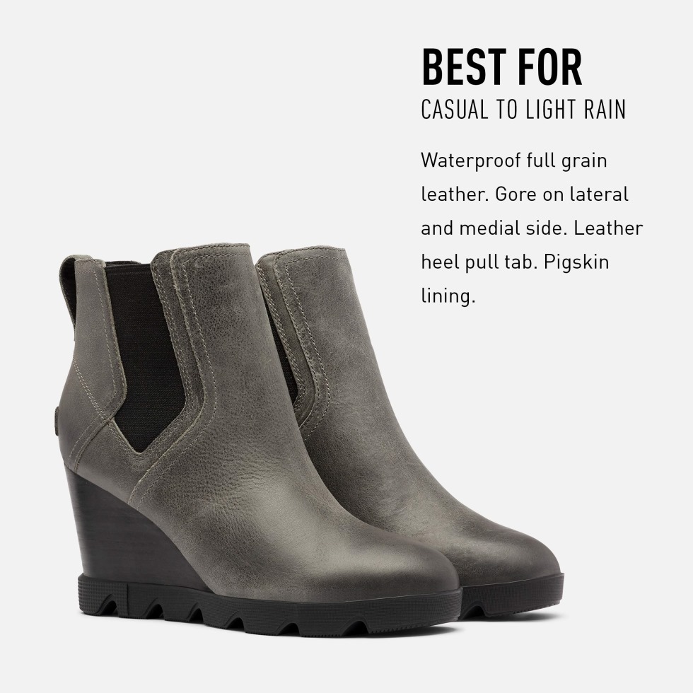 Schwarz/silber/salbei Sorel Schweiz Damen Joan Uptown Chelsea Boot Regenwasserfest