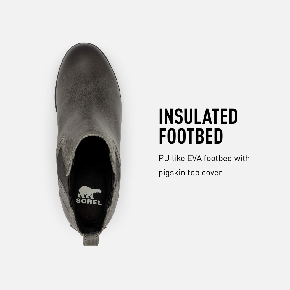 Schwarz/silber/salbei Sorel Schweiz Damen Joan Uptown Chelsea Boot Regenwasserfest