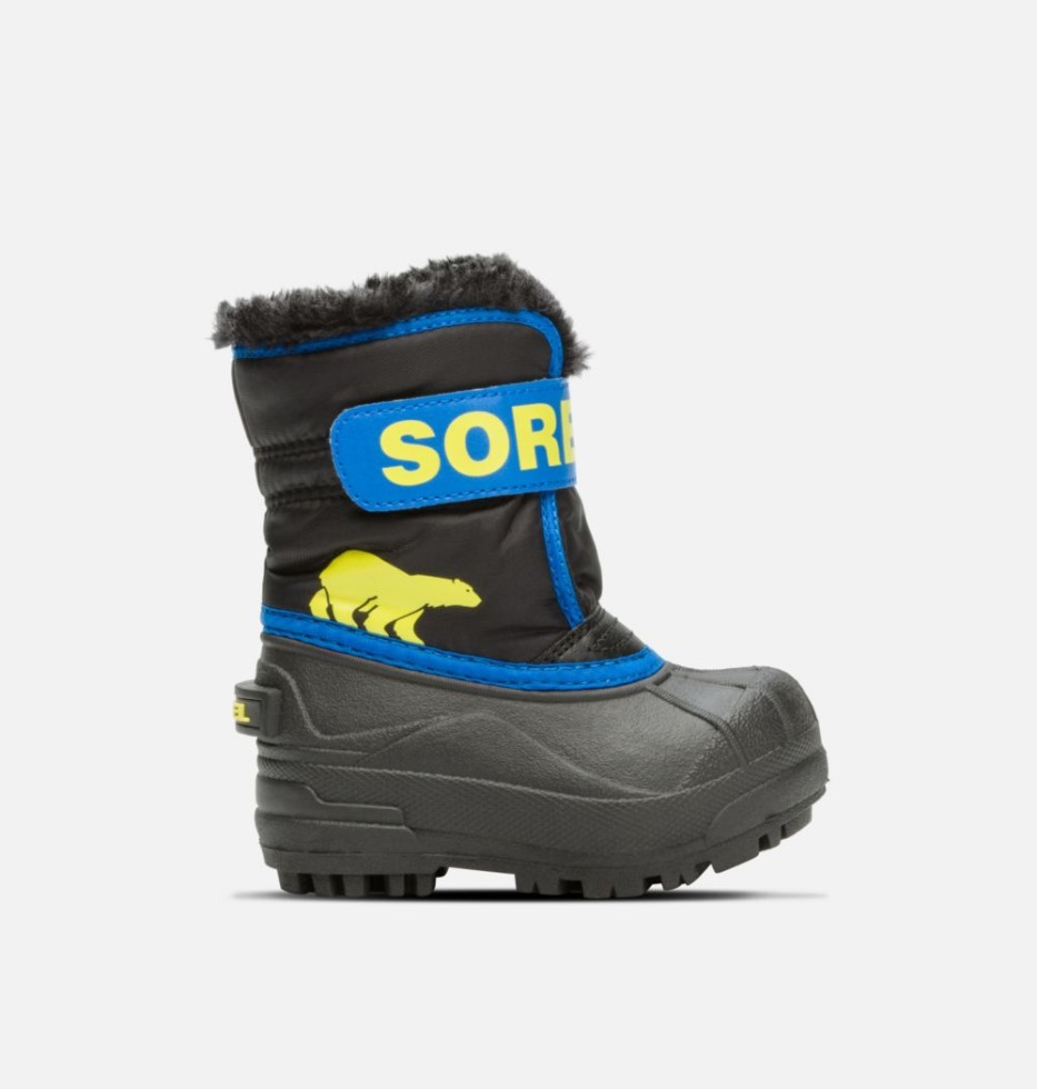 Schwarz-superblauer Snow Commander Stiefel Für Kleinkinder Sorel Schweiz