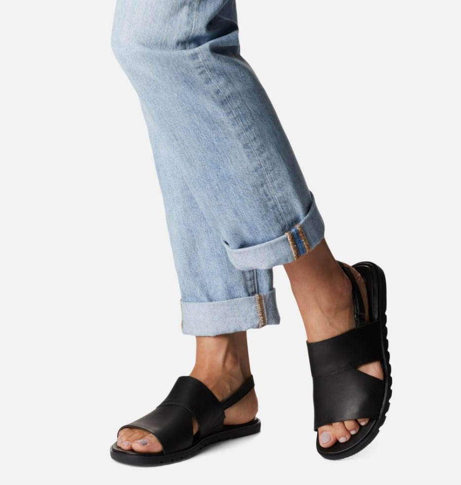 Schwarz-weiß Sorel Switzerland Ella Ii Slingback Sandale Für Damen