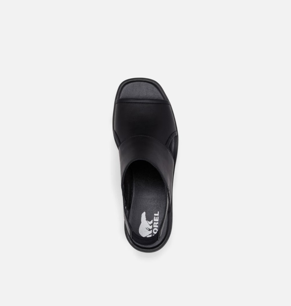 Schwarz-weiß Sorel Switzerland Joanie Iii Damen-slingback-keilsandale