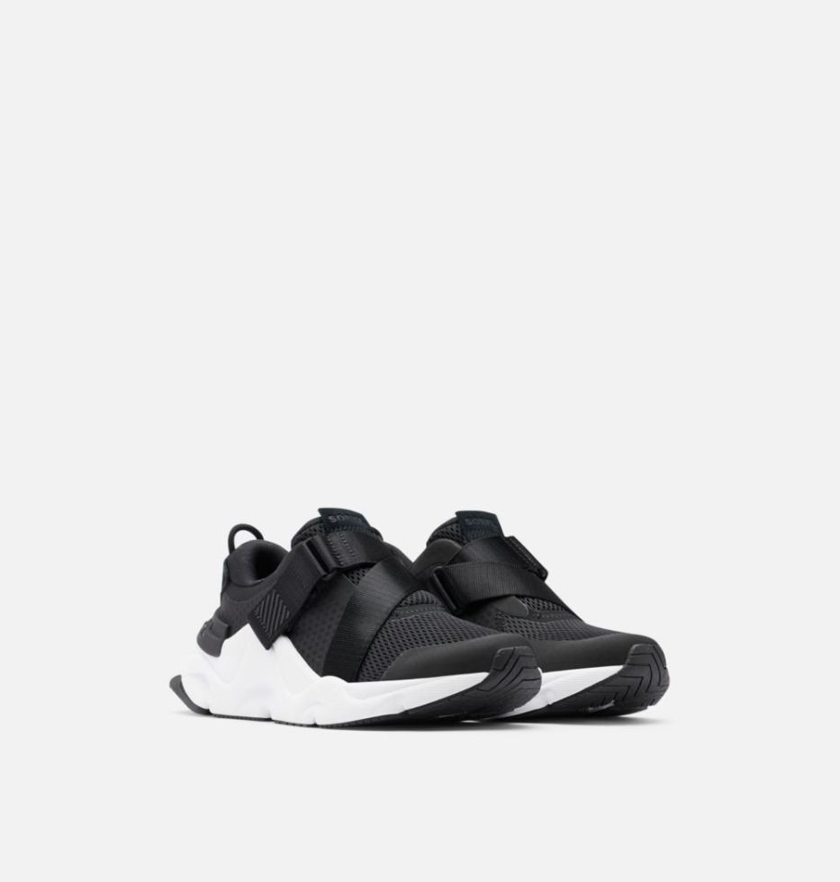 Schwarz-weiß Sorel Switzerland Kinetic Rnegd Riemensneaker Für Damen