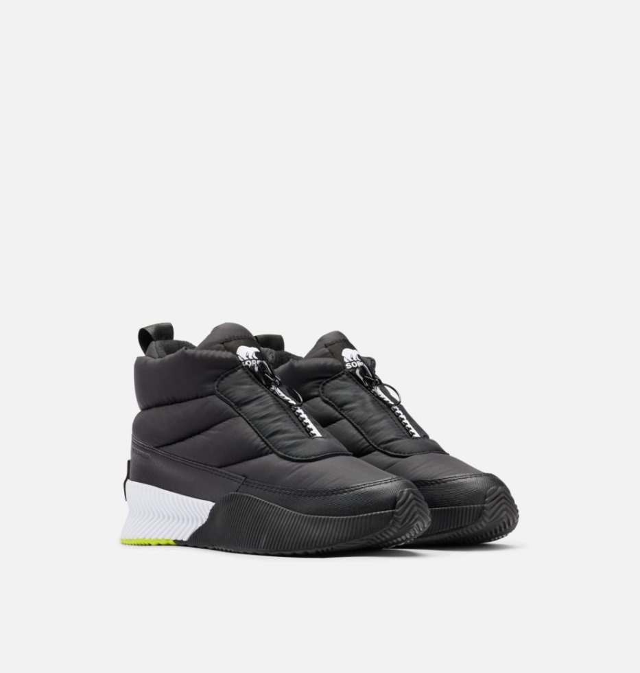 Schwarz-weiß Sorel Schweiz Out N About Iii Bauschiger Reißverschlussstiefel Für Damen