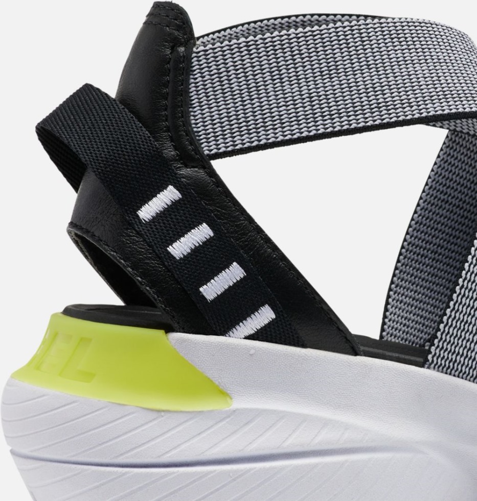 Schwarz-weiß Damen Explorer Blitz Sandale Mit Mehreren Riemchen Sorel Switzerland