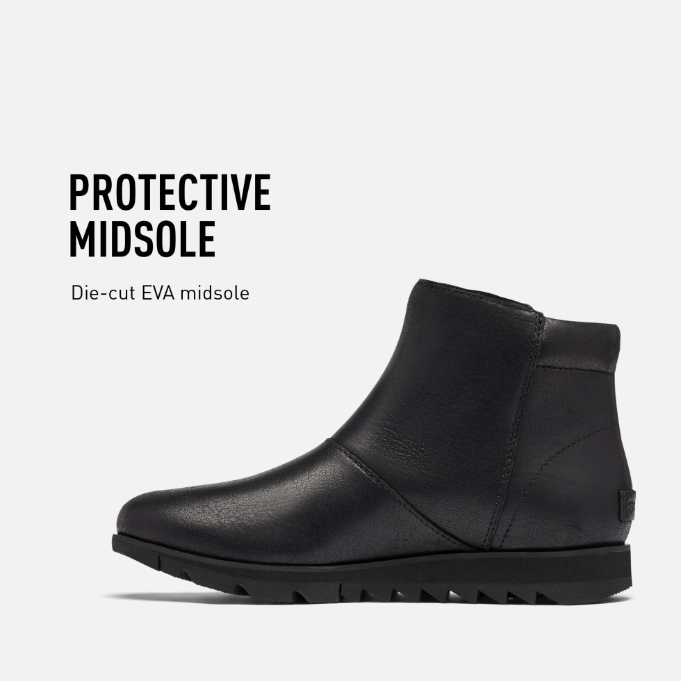 Schwarze Damenharlow Zip Boot Regendicht Sorel Schweiz