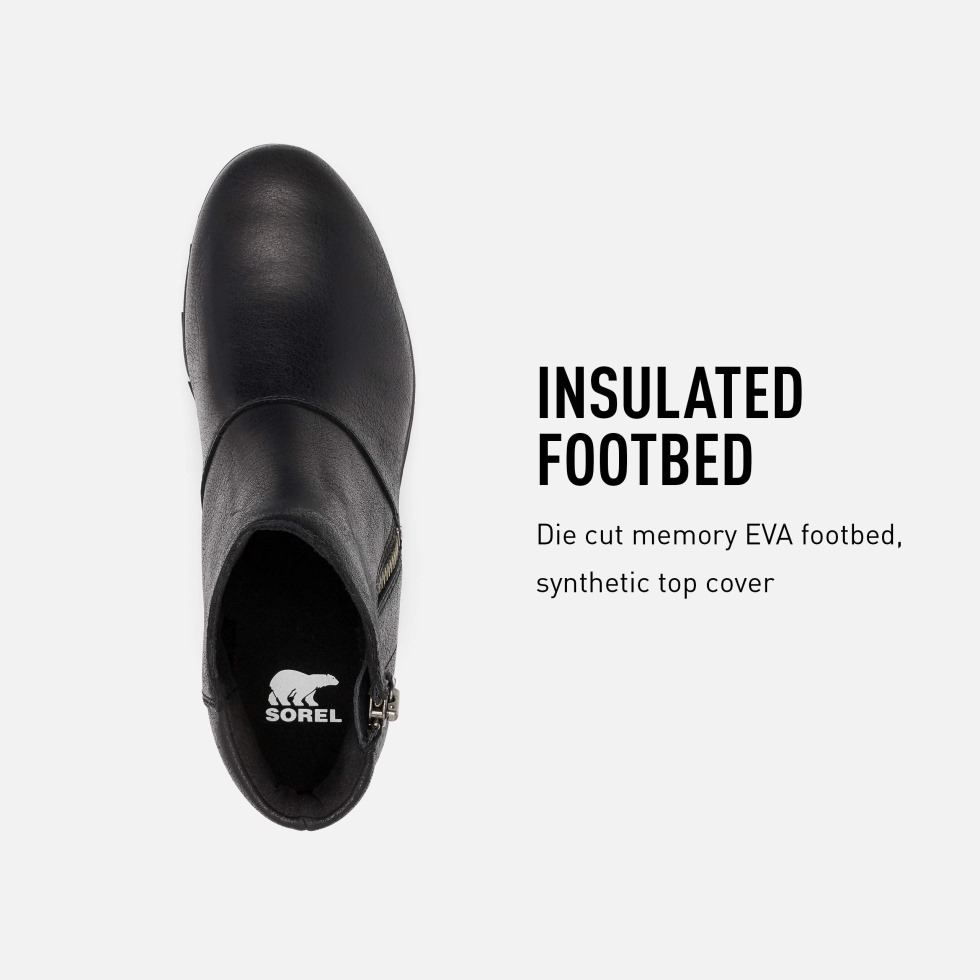 Schwarze Damenharlow Zip Boot Regendicht Sorel Schweiz