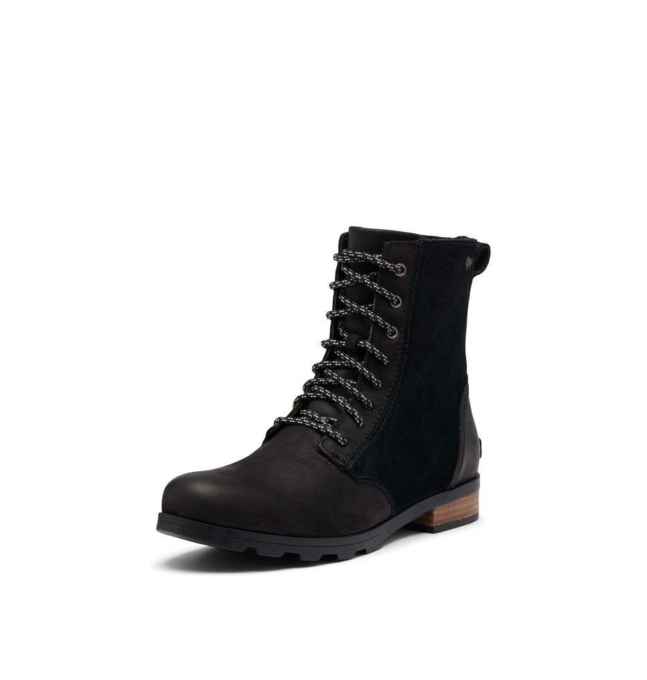 Schwarze Emelie Kurze Spitzenstiefel Aus Leder Für Damen Schwarz Sorel Schweiz