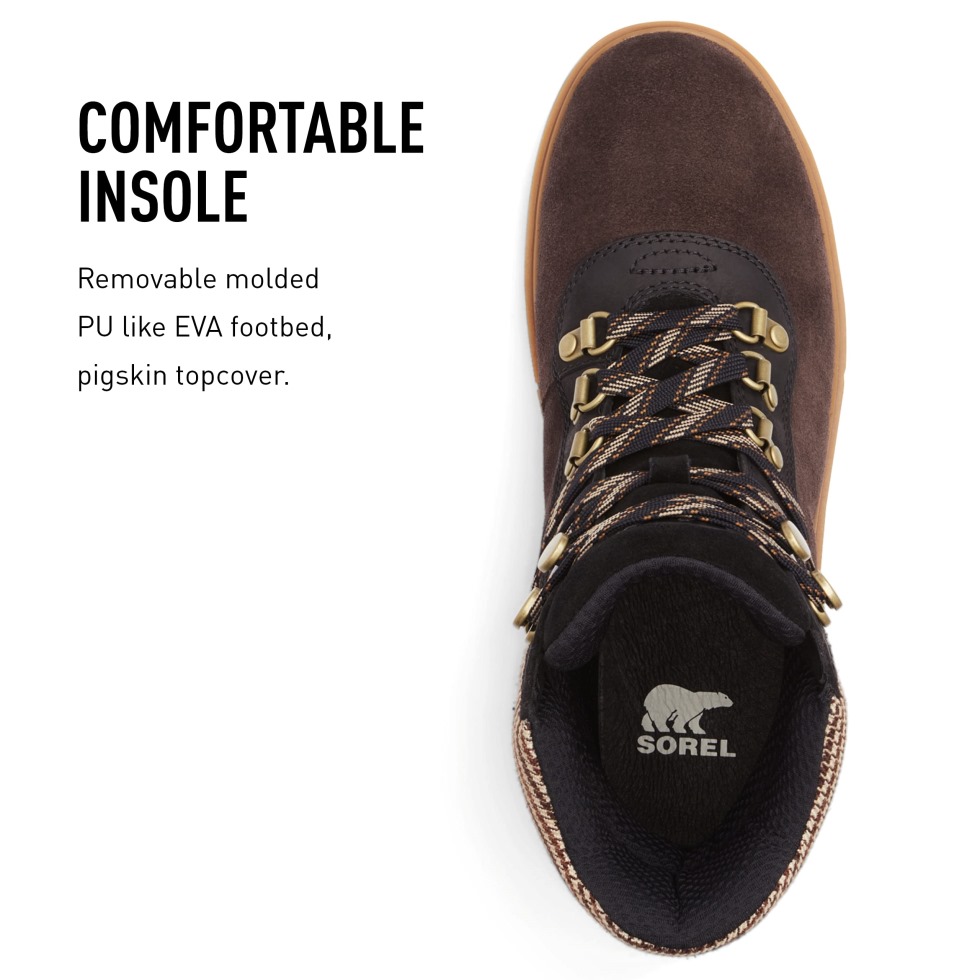 Blackened Brown Black Sorel Damen Joan Of Arctic Next Lite Wanderstiefel Wasserdichtes Leder