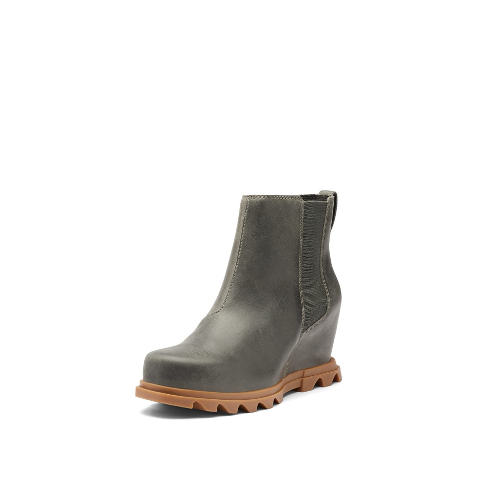 Geschwärzter Braun-schwarzer Sorel Schweizer Joan Of Arctic Wedge Iii Chelsea Boot Für Damen