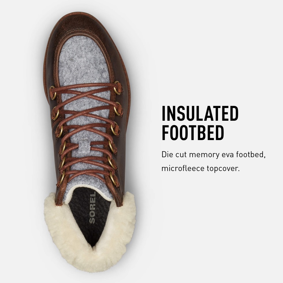 Brauner Burro Sorel Schweizer Harlow Spitze Gemütlicher Schneestiefel Für Damen