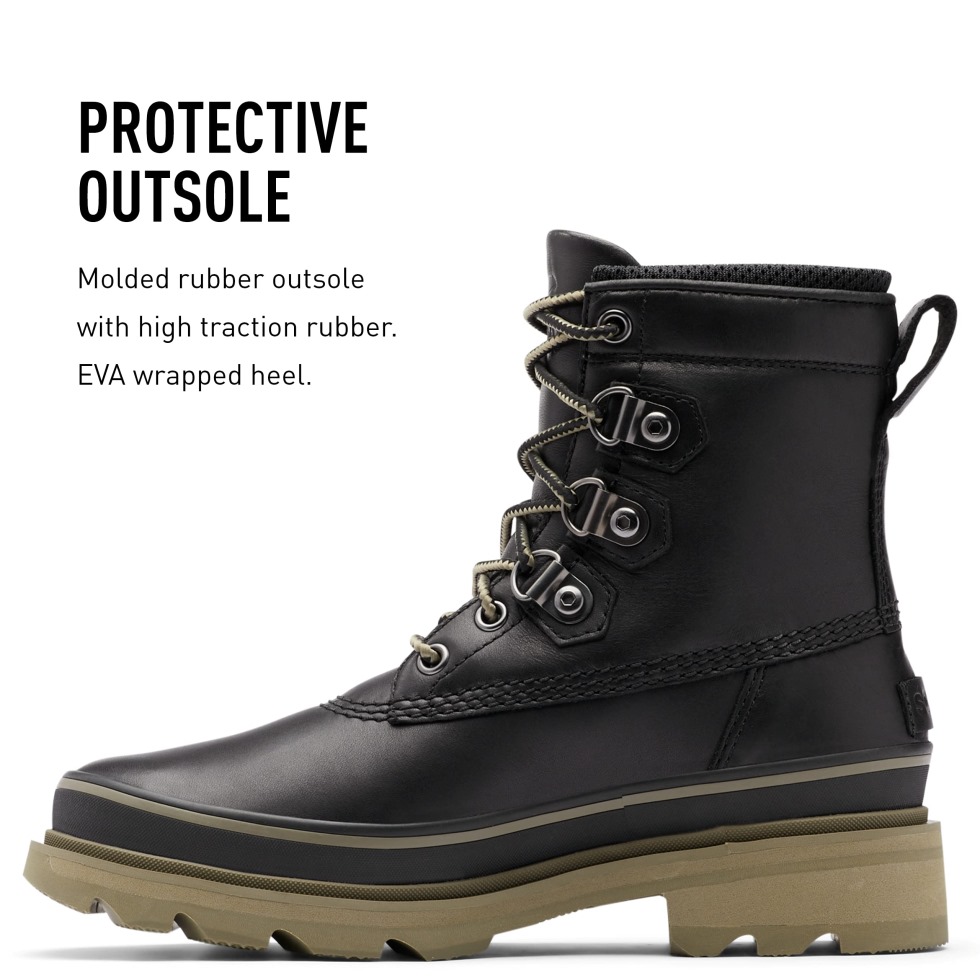 Kreideschwarz Sorel Schweiz Frauen Lennox Straßenregenstiefel