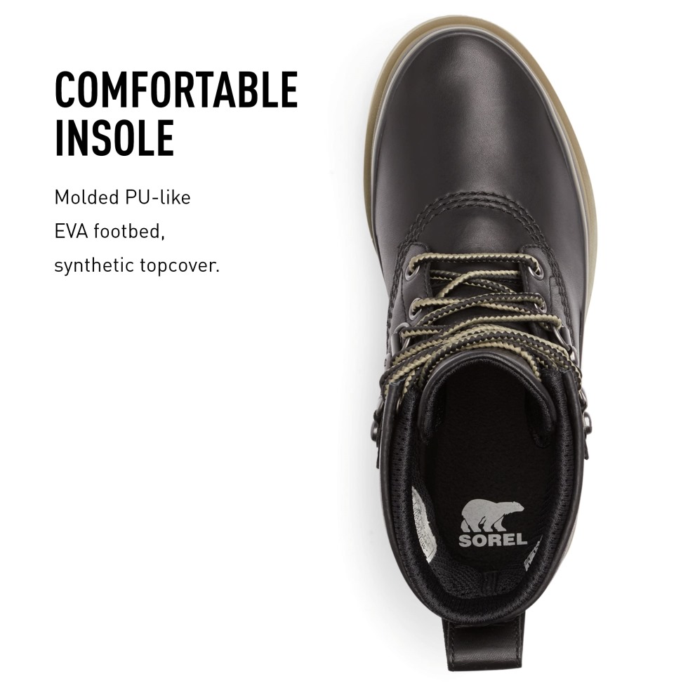 Kreideschwarz Sorel Schweiz Frauen Lennox Straßenregenstiefel