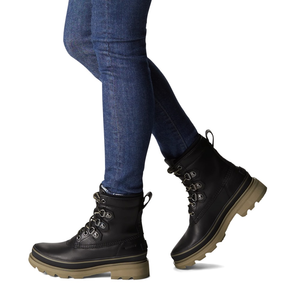 Kreideschwarz Sorel Schweiz Frauen Lennox Straßenregenstiefel