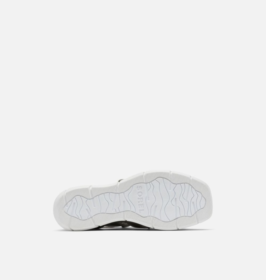 Chromgrau-weiße Joanie Iii Damen-keilsandaletten Zum Schnüren Sorel Switzerland