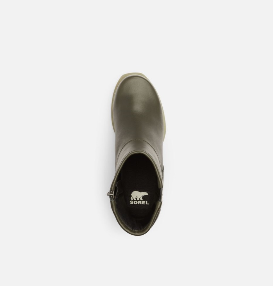 Dunkles Moosschwarzes Joan Of Arcticwed Iii Moto Bootie Sorel Switzerland Damen