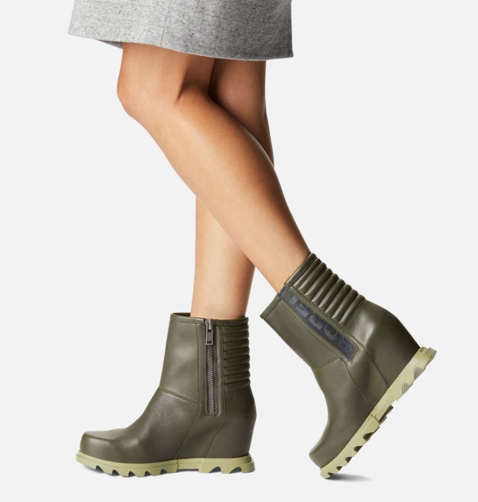 Dunkles Moosschwarzes Joan Of Arcticwed Iii Moto Bootie Sorel Switzerland Damen