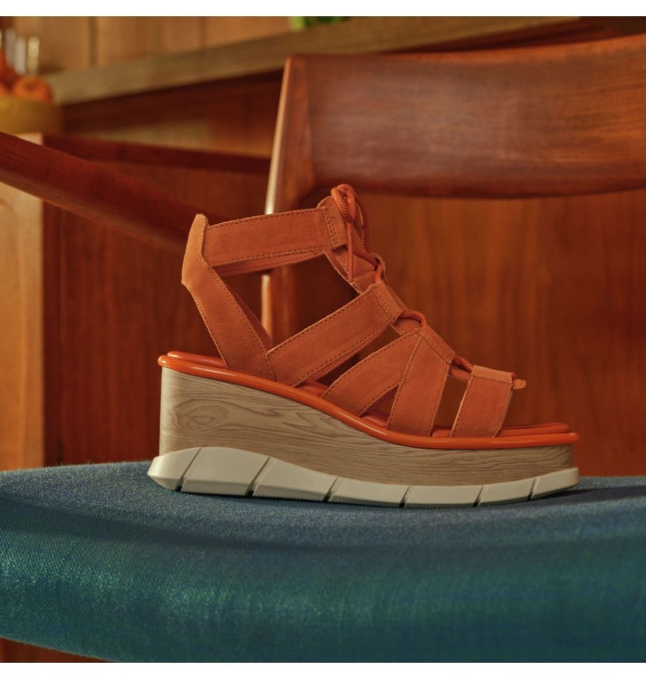 Desert Sun-chalk Sorel Switzerland Joanie Iii Spitzen-keilsandale Für Damen