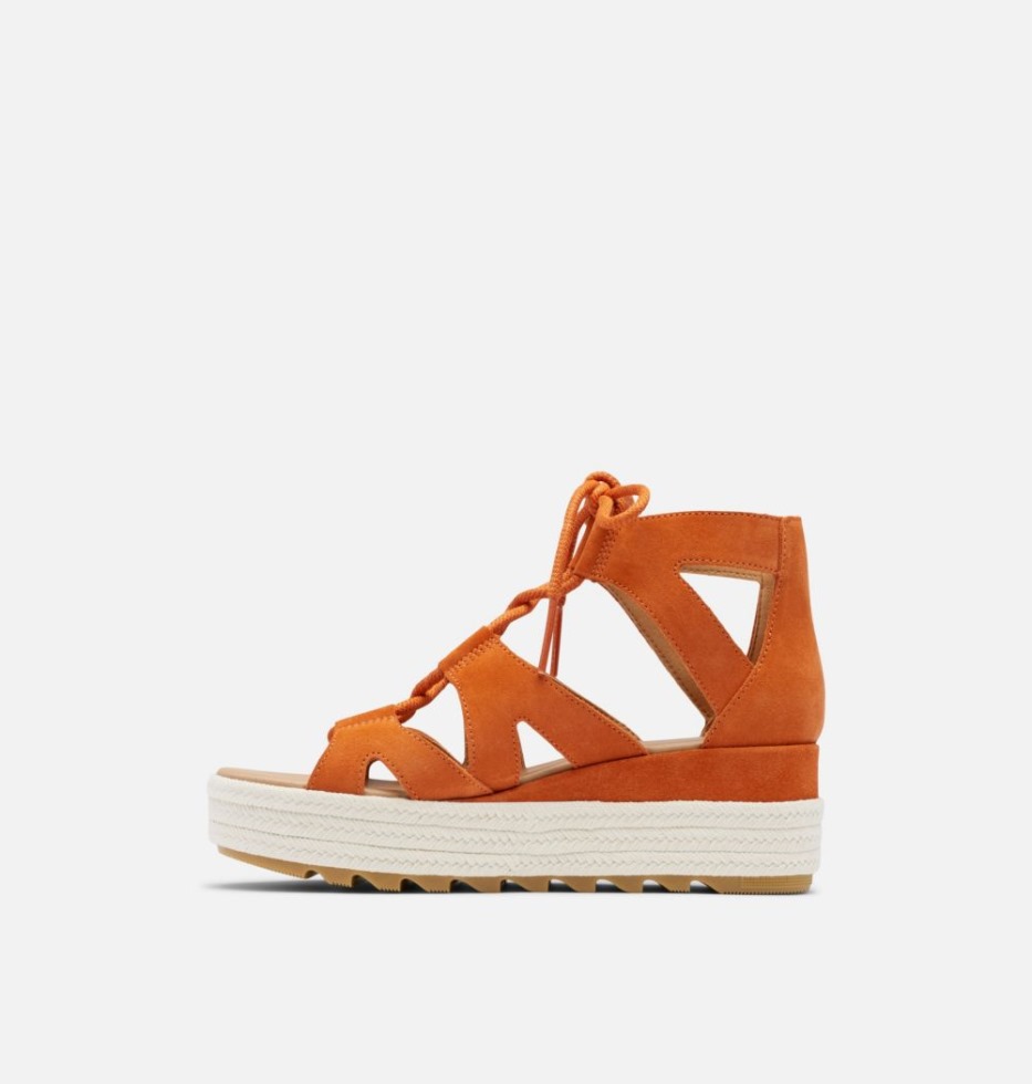 Desert Sun-gum 17 Sorel Switzerland Cameron Flache Keilsandale Aus Spitze Für Damen