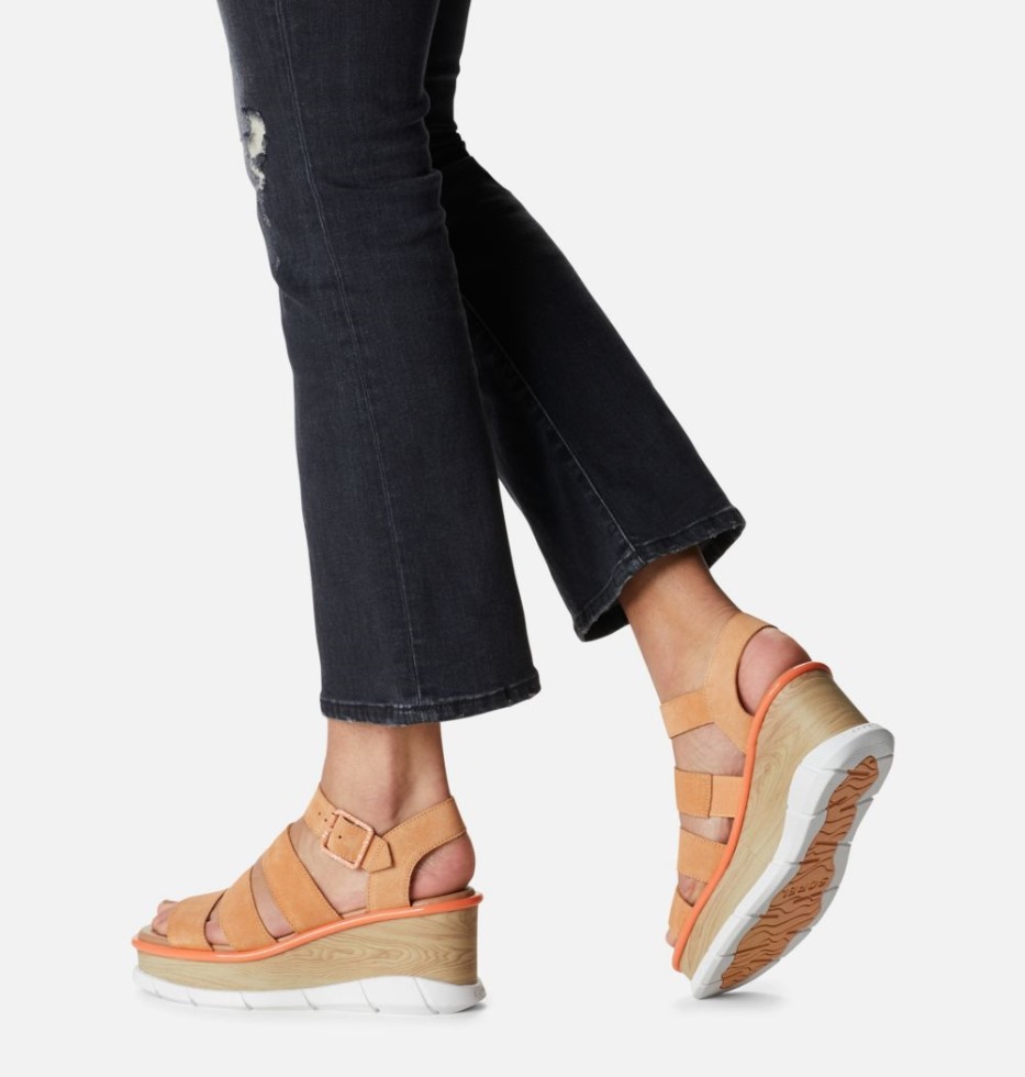 Joanie Iii Keilsandale Mit Keilriemen Für Damen In Verblasstem Funkenweiß Sorel Switzerland