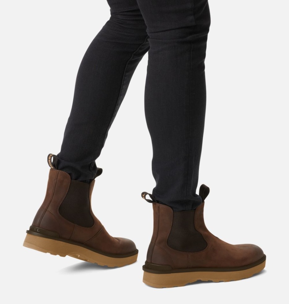 Falled-Velvet Hellbraune Herren-Chelsea-Stiefel Sorel Schweiz