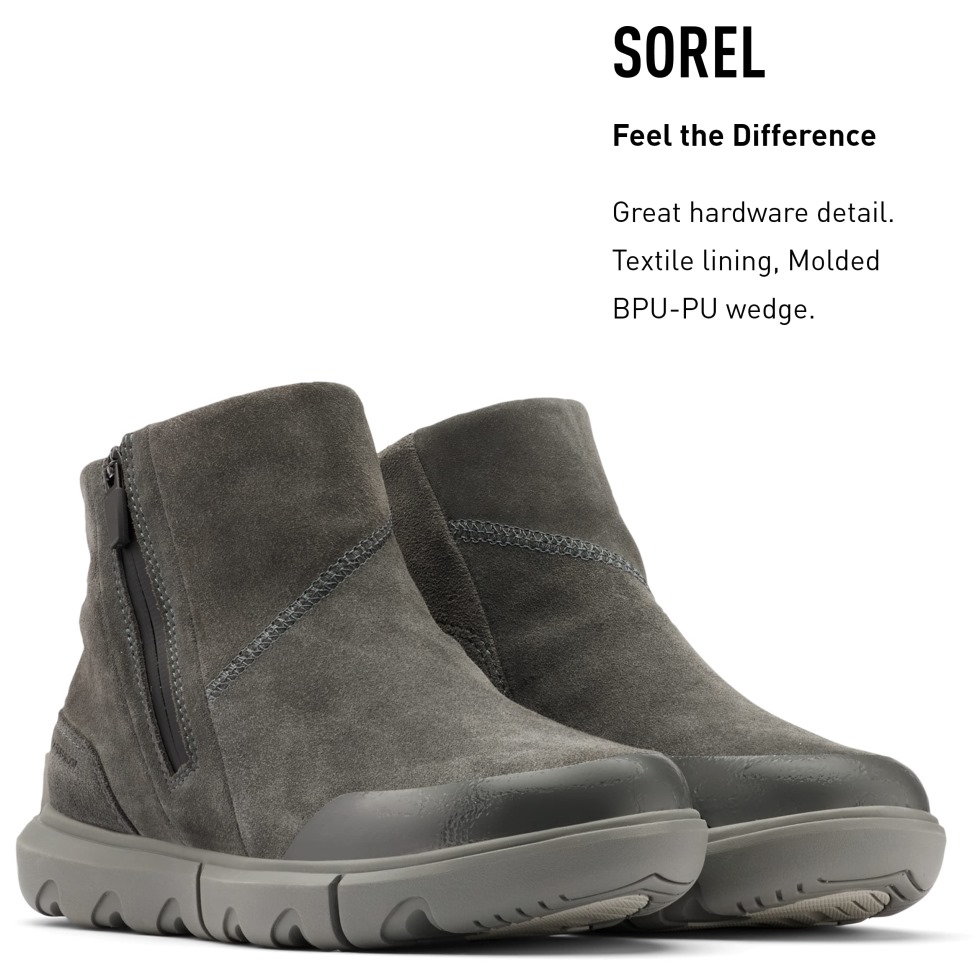 Grey Sorel Switzerland Explorer Ii Bootie Wasserdichte Winterstiefel Aus Leder