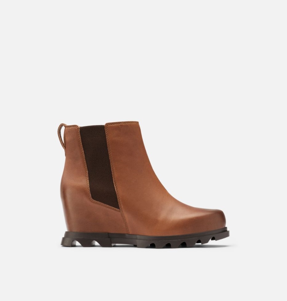 Haselnuss-geschwärzter Brauner Sorel Schweiz Damen Joan Of Arctic Wedge III Chelsea Wide Bootie