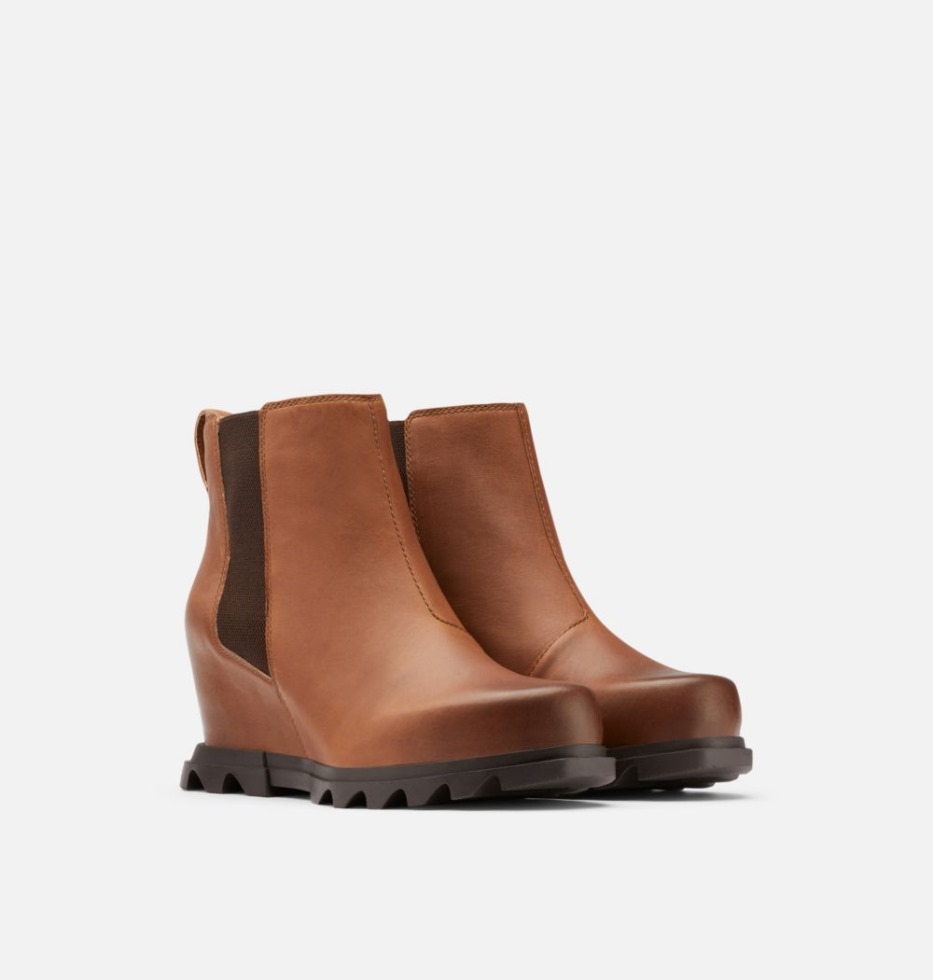 Haselnuss-geschwärzter Brauner Sorel Schweiz Damen Joan Of Arctic Wedge III Chelsea Wide Bootie