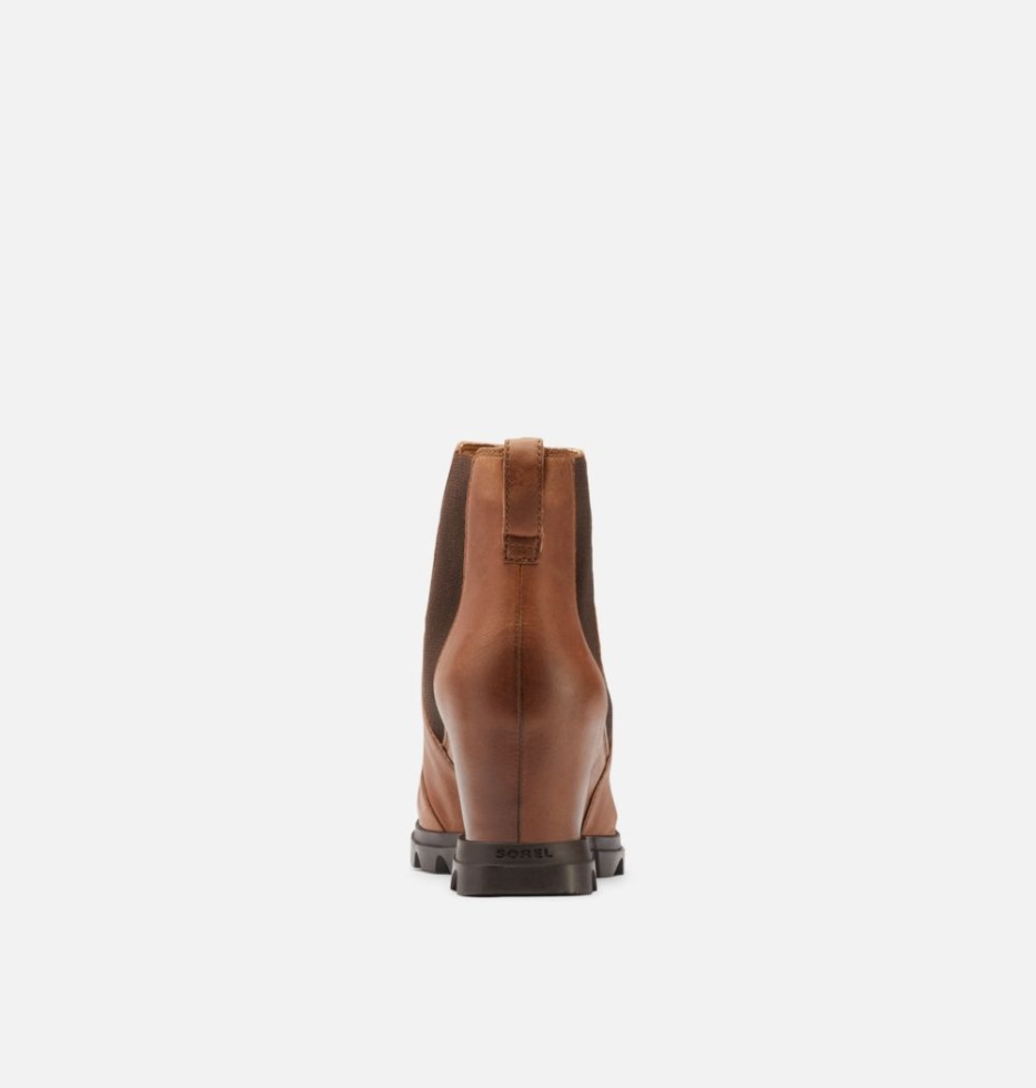 Haselnuss-geschwärzter Brauner Sorel Schweiz Damen Joan Of Arctic Wedge III Chelsea Wide Bootie