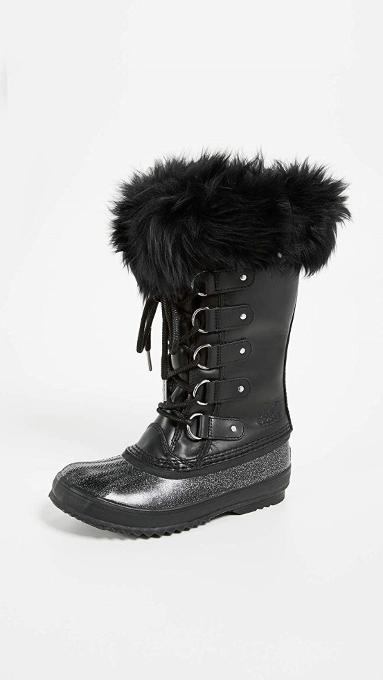 Joan Of Arctic Lux Lederstiefel Mit Umschlag Schwarz Sorel Schweiz