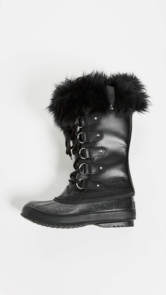 Joan Of Arctic Lux Lederstiefel Mit Umschlag Schwarz Sorel Schweiz