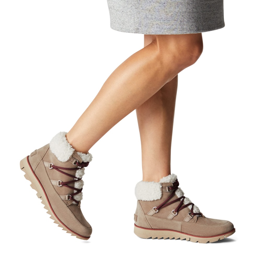 Omega Taupe Ancient Fossil Sorel Schweiz Harlow Lace Gemütlicher Damenstiefel