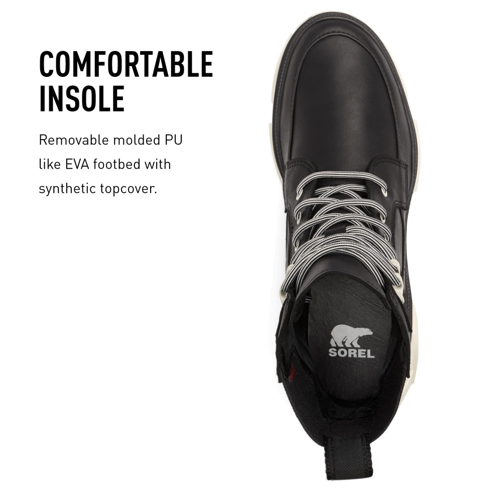 Omega Taupe-schwarz Sorel Schweiz Damen Brex Schnürsenkel