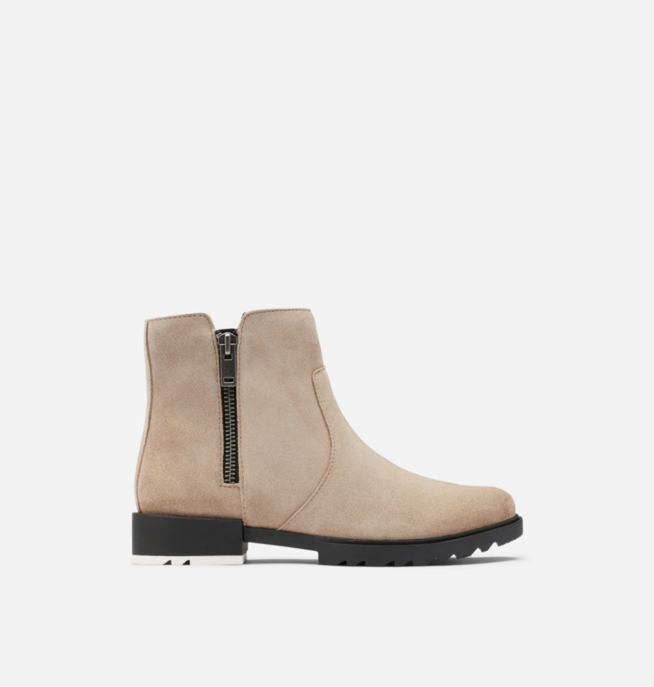 Omega Taupe-schwarz Sorel Schweiz Frauen Emelie Ii Zip Bootie