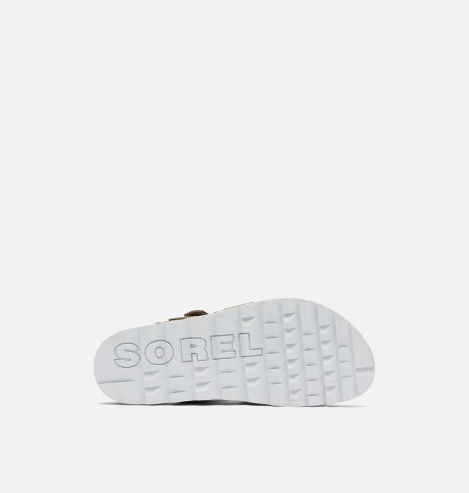 Omega Taupe-black Sorel Switzerland Roaming Decon Slingback Flache Sandale Für Damen