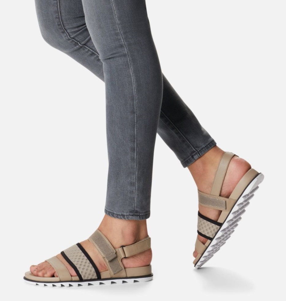 Omega Taupe-schwarz Damen Roaming Decon Slingback Sandale Sorel Switzerland