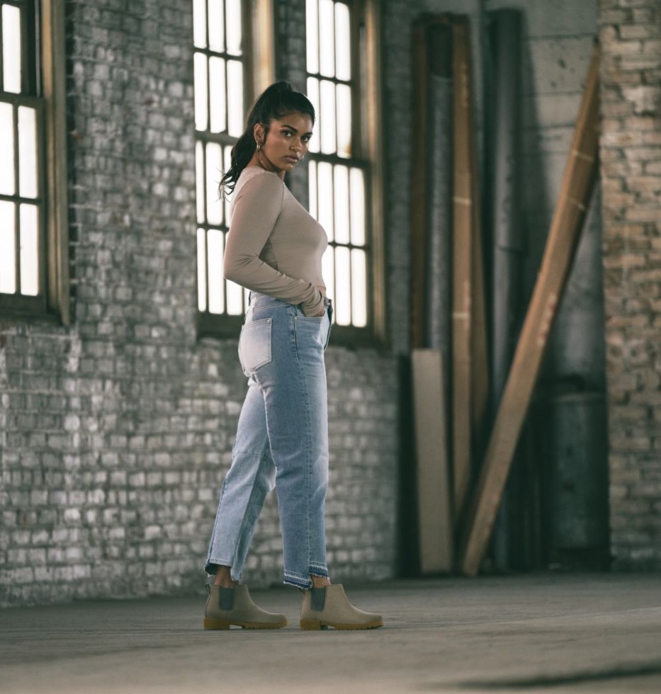 Omega Taupe-Gum 10 Sorel Schweiz Damen Emelie II Chelsea Bootie