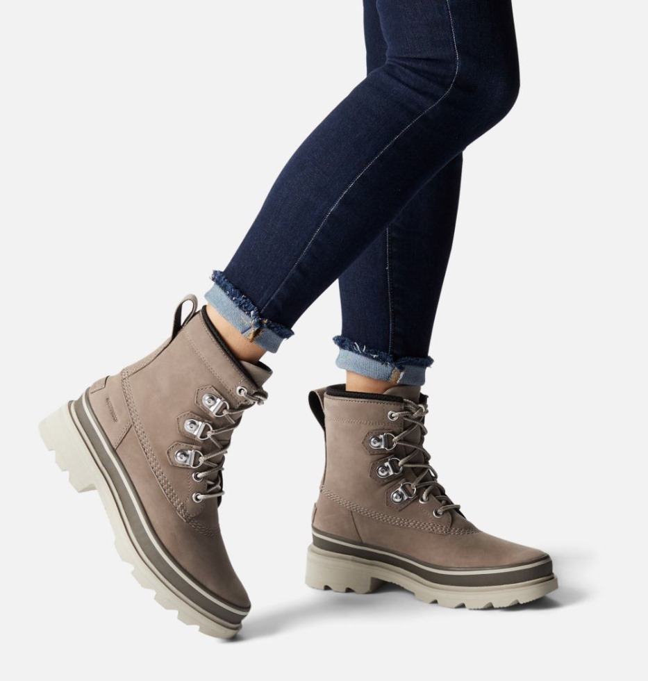 Omega Taupe-light Clay Sorel Switzerland Lennox Street Wasserdichter Damenstiefel