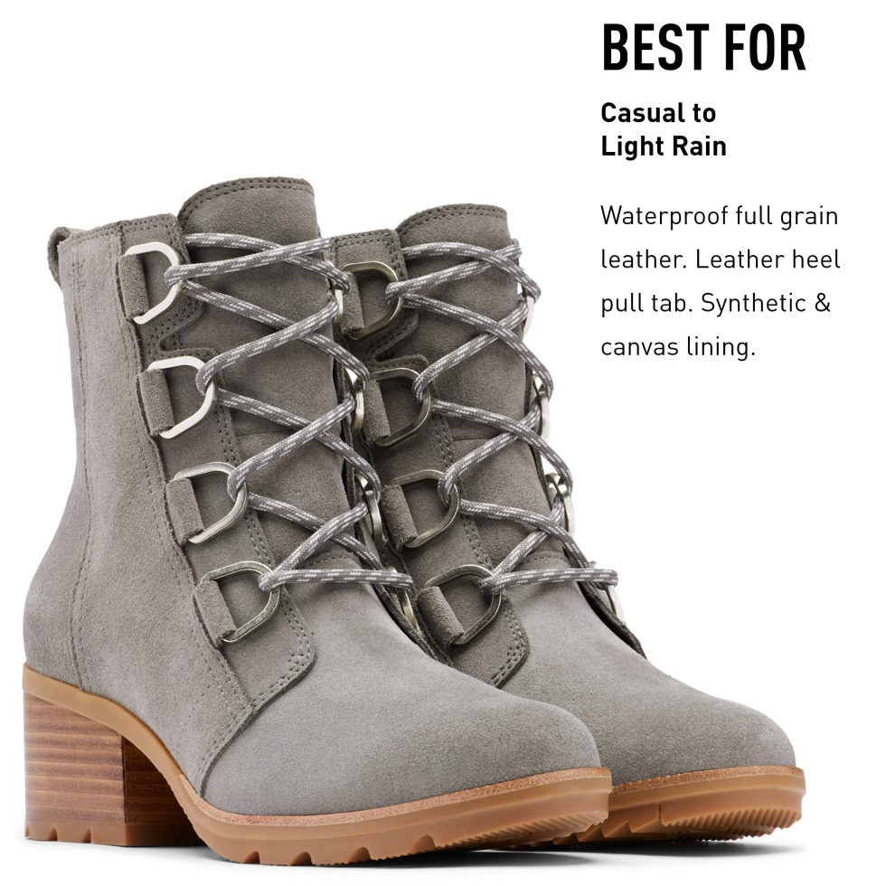 Quarry/black Sorel Switzerland Cate Spitzenstiefelette Für Damen