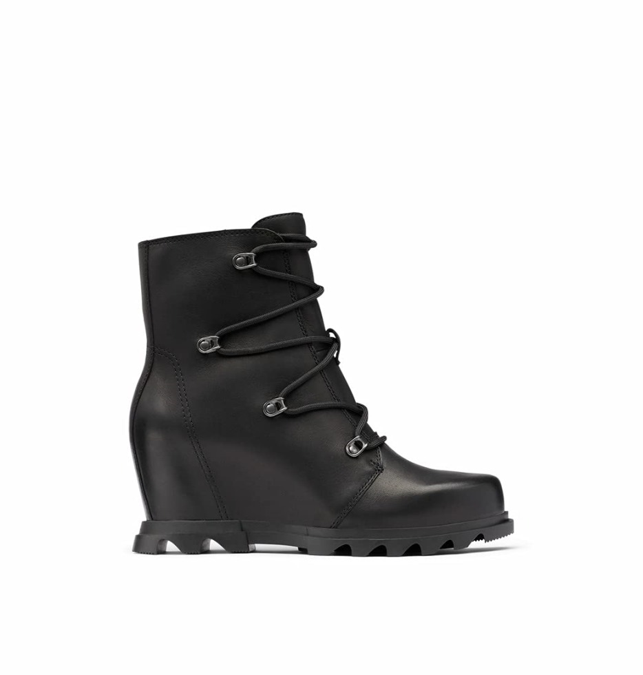 Steinbruchschwarze Joan Of Arctic Wedge Iii Schnürstiefel Für Damen Sorel Schweiz