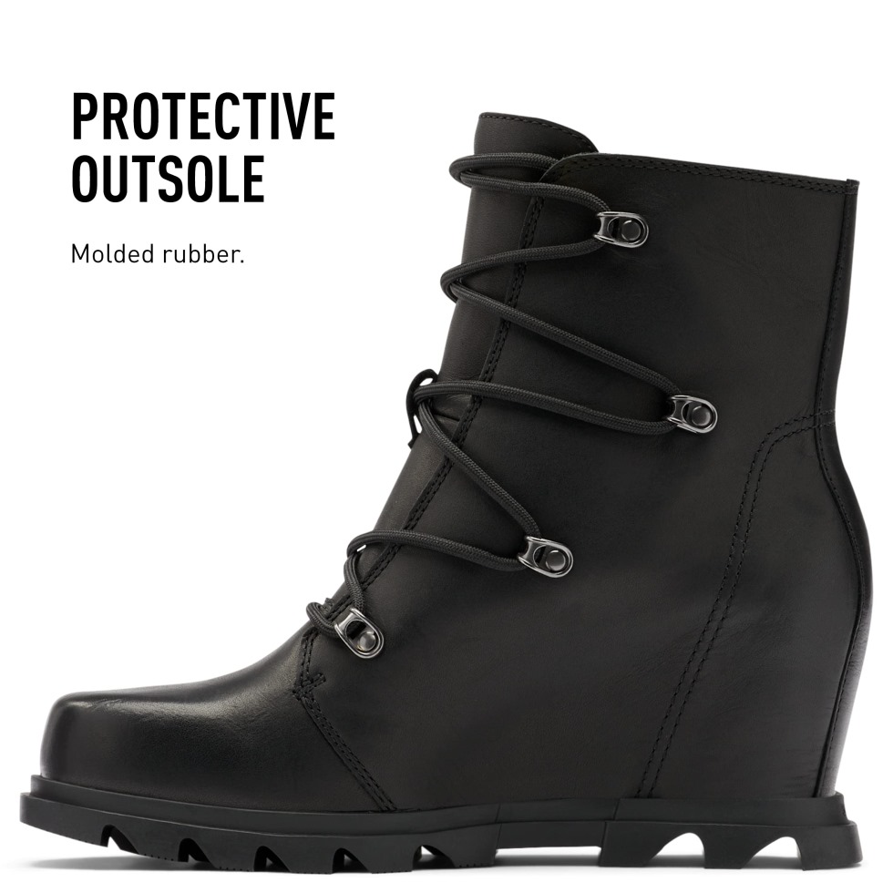 Steinbruchschwarze Joan Of Arctic Wedge Iii Schnürstiefel Für Damen Sorel Schweiz