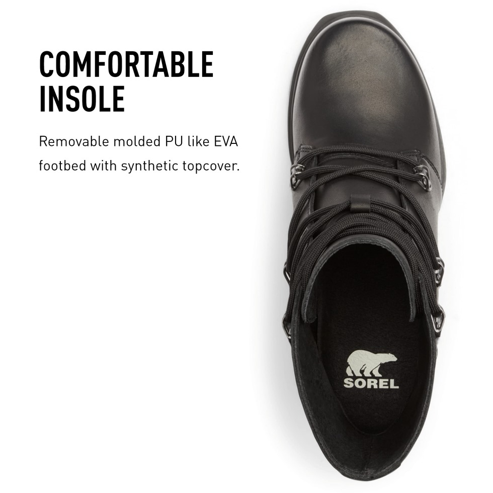 Steinbruchschwarze Joan Of Arctic Wedge Iii Schnürstiefel Für Damen Sorel Schweiz