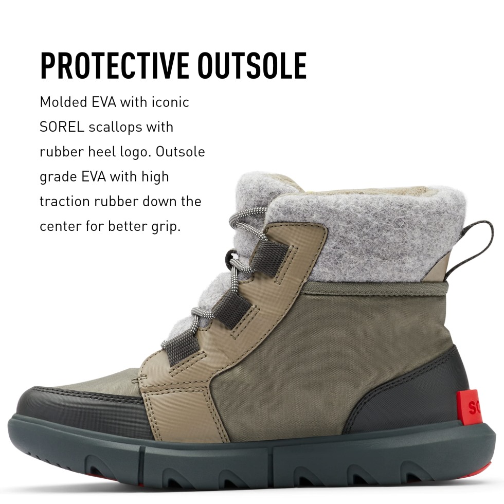 Sage Dark Stone Sorel Schweiz Damen Winterstiefel Explorer Ii Carnival Filz Wp